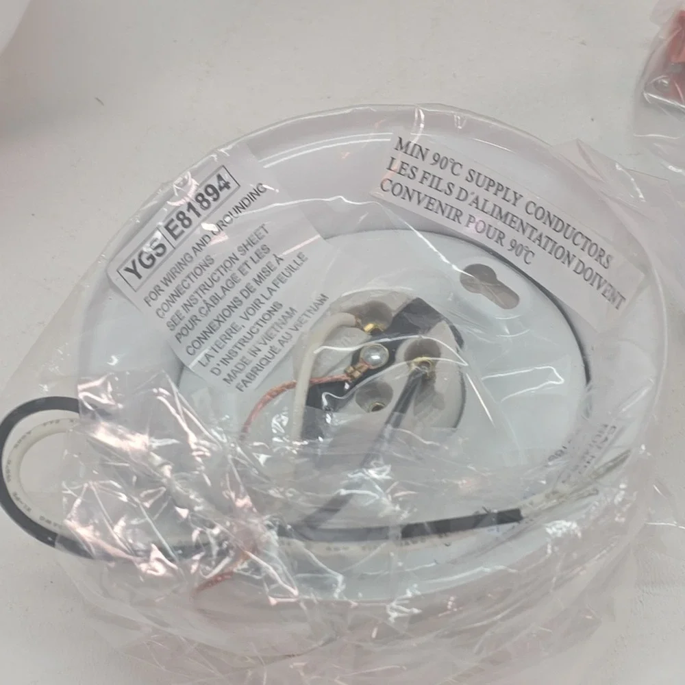 Progress Lighting P3605-30 White 1-Light Flush Mount with White Glass